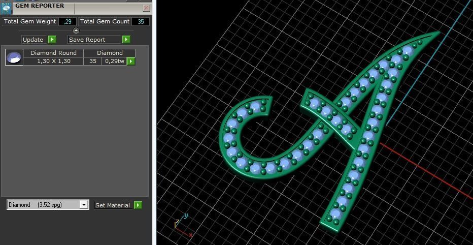 Pendant in the shape of a letter A N01249 3D print model_7