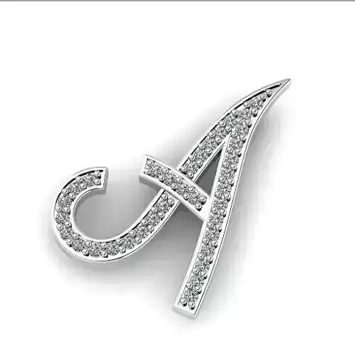 Pendant in the shape of a letter A N01249