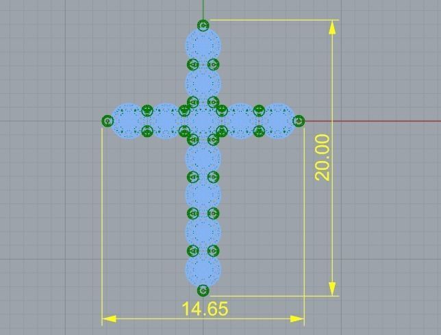 Pendant cross N01236 3D print model_4