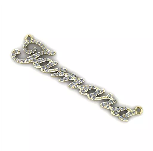 Pendant with the inscription Tamara N01231 3D print model