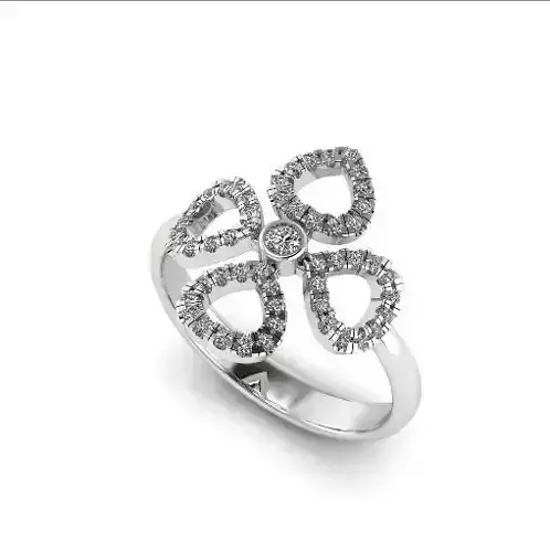 Ring with hearts N01229
