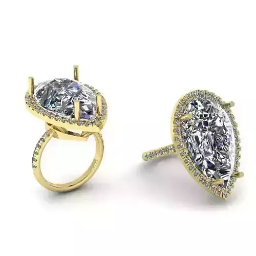 Womens ring with a large stone N01304