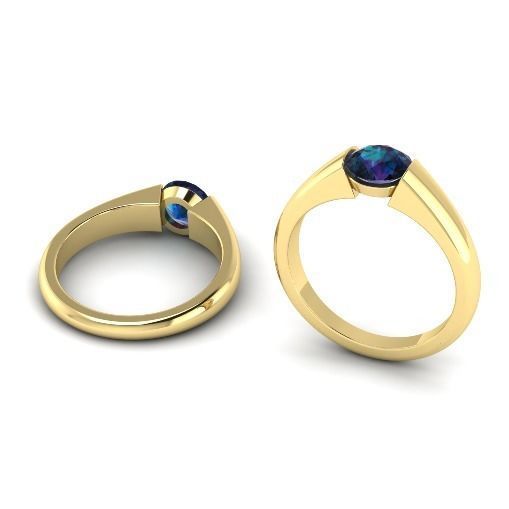 Ring with finger N01303 3D print model_3