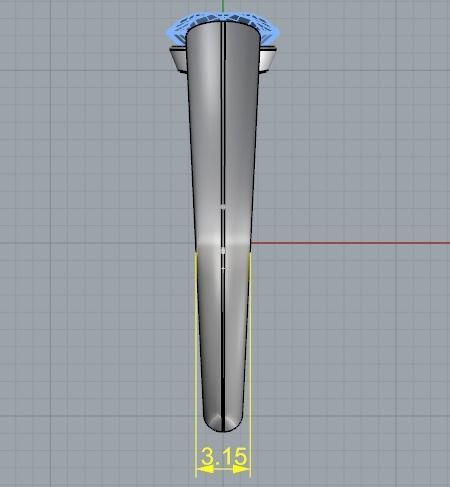 Ring with finger N01303 3D print model_5