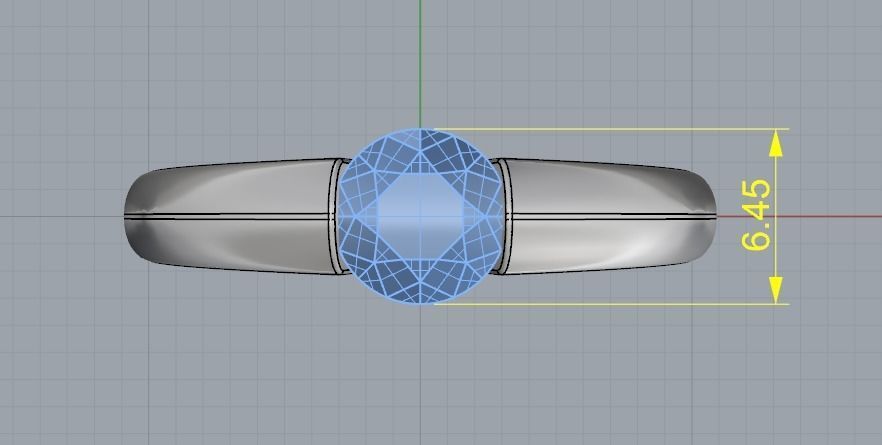 Ring with finger N01303 3D print model_6