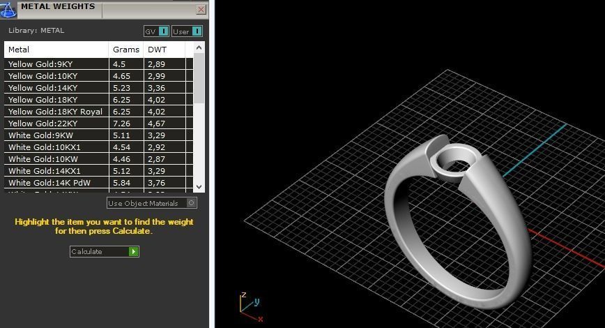 Ring with finger N01303 3D print model_7
