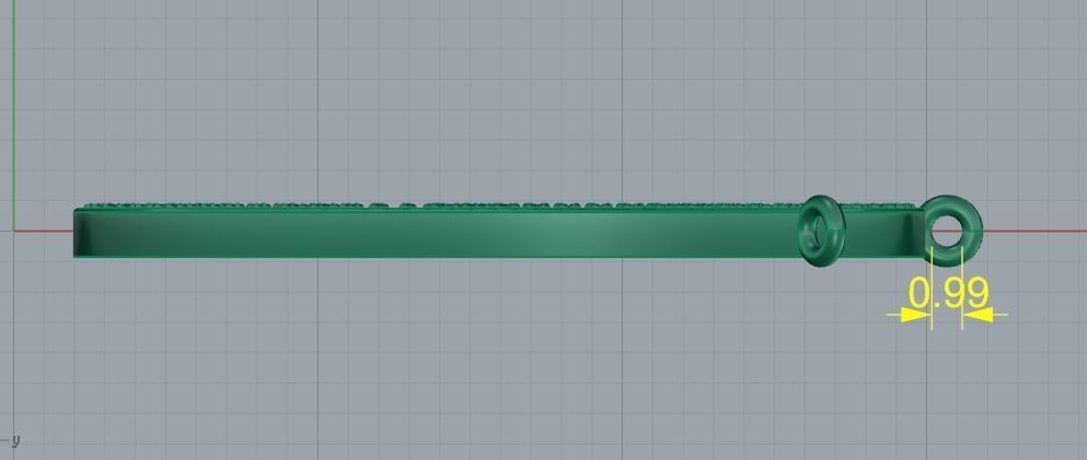 Pendant in the form of the letter D N01298 3D print model_5