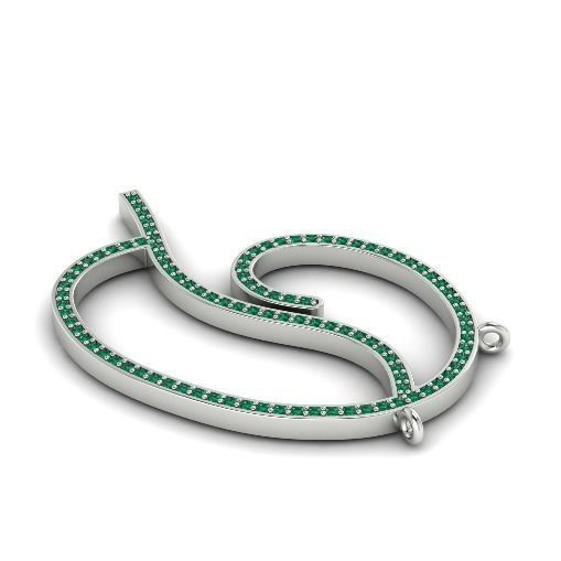 Pendant in the form of the letter D N01298 3D print model_1