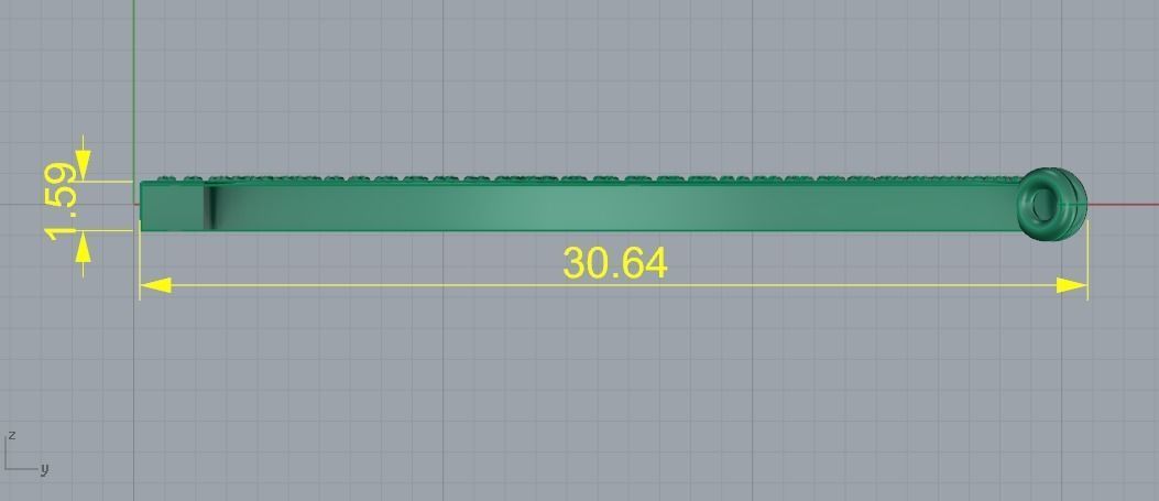 Pendant in the form of the letter D N01298 3D print model_4