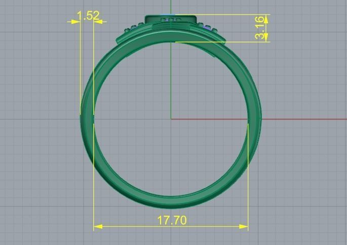 Ring with star and patterns N01287 3D print model_4