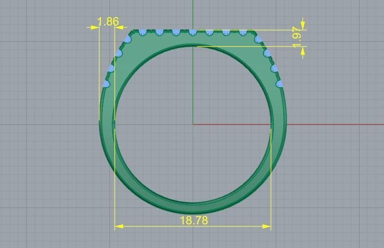 Ring N01273 3D print model_4