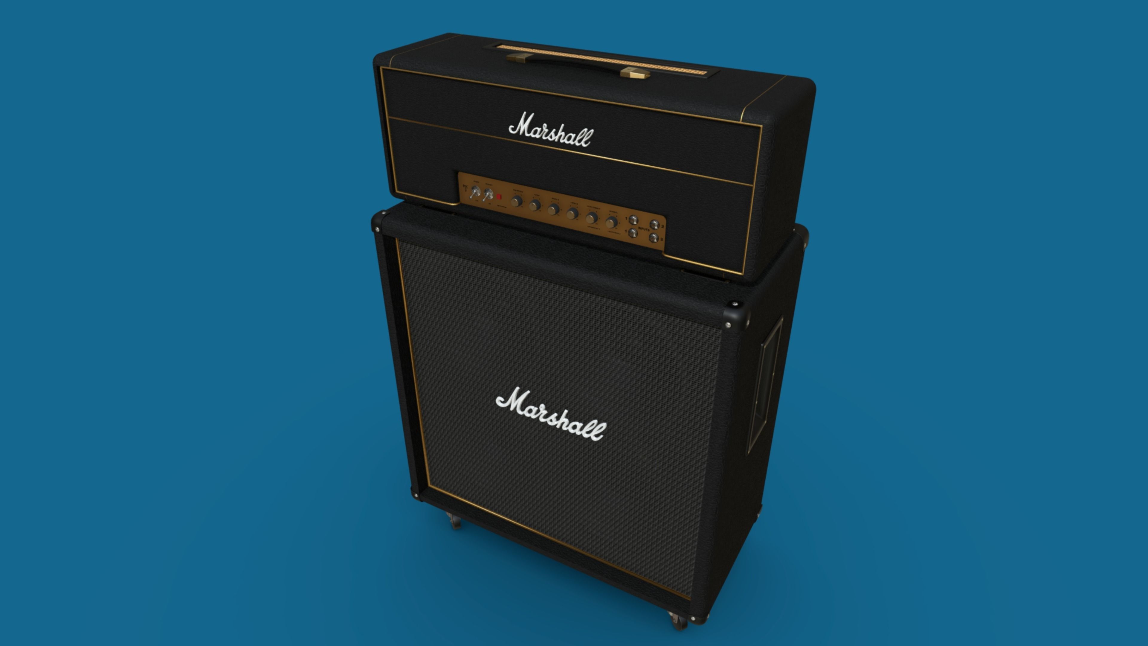 Marshall 1959 SLP - 4x12 3D model_1
