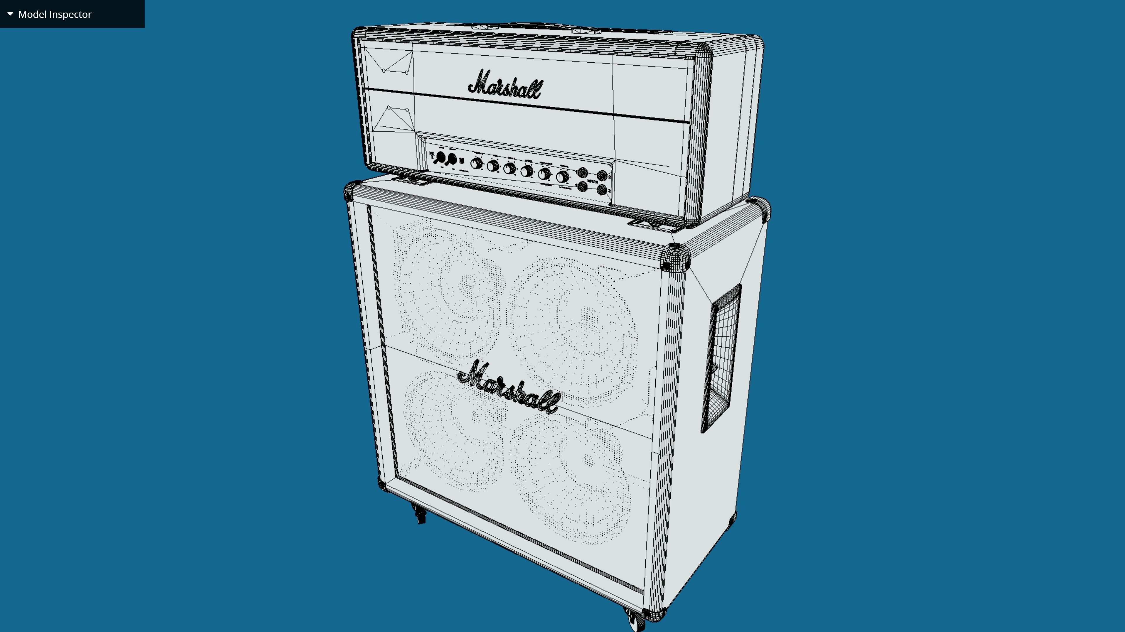 Marshall 1959 SLP - 4x12 3D model_9