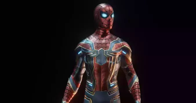 Spiderman - infinity war for Blender - rigged