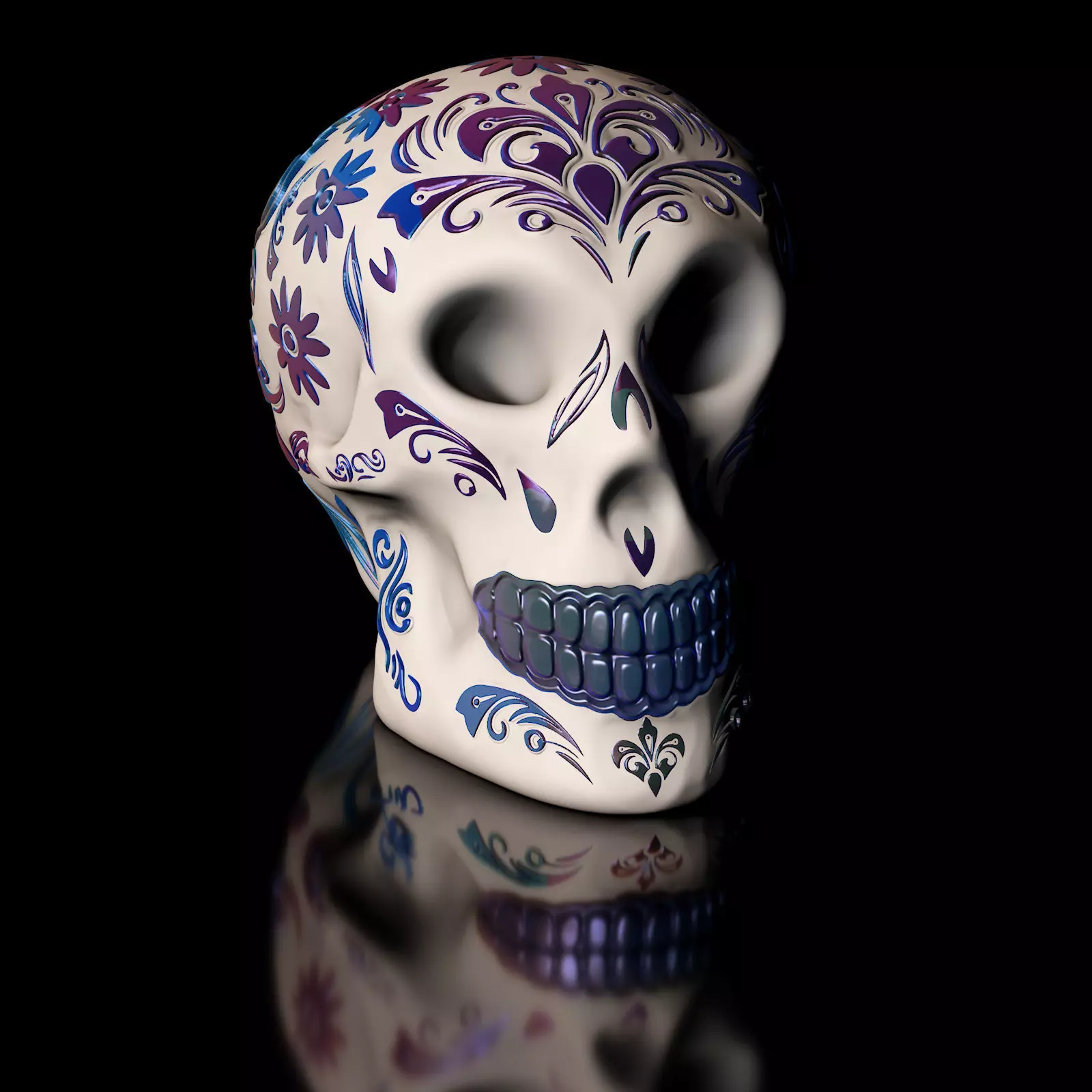 Sugar Skull 3D Model File High-Polygon 3D print model