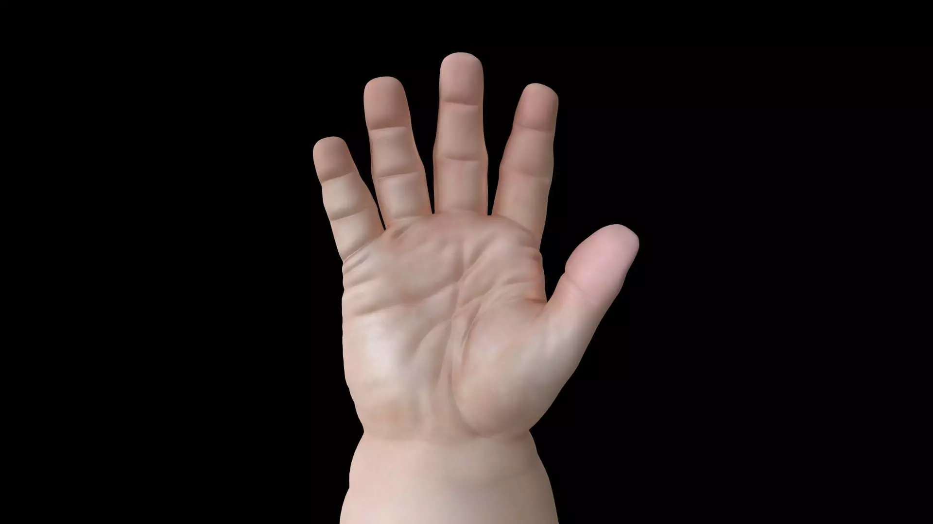 HAND12 Baby counting animation 3D model_0