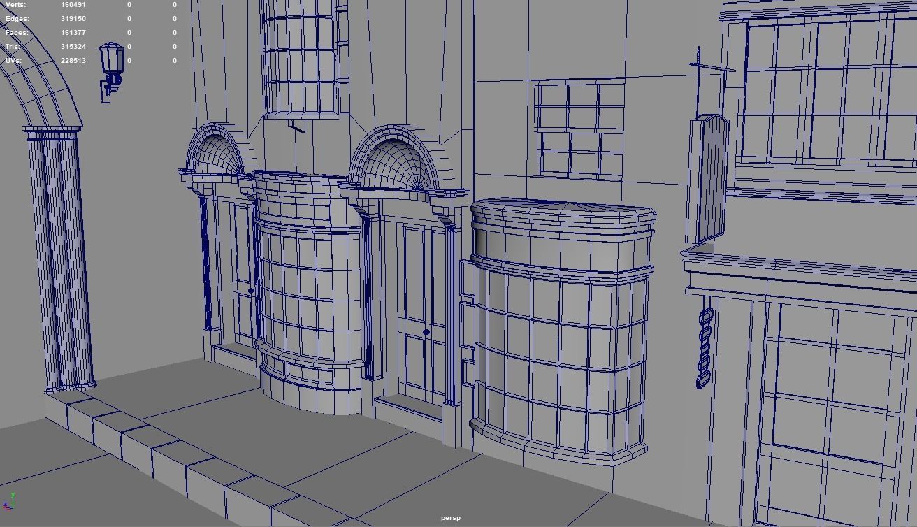 Diagon Alley Harry Potter Textured 3D model_17