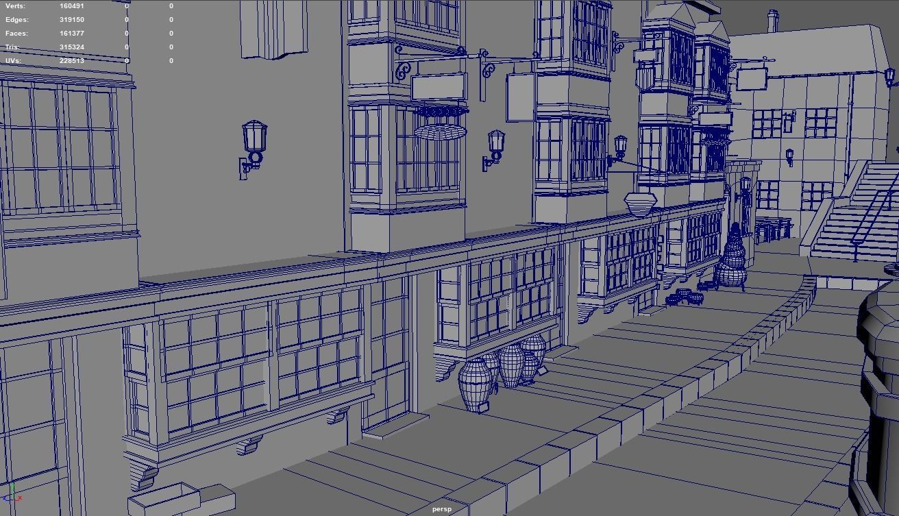 Diagon Alley Harry Potter Textured 3D model_18