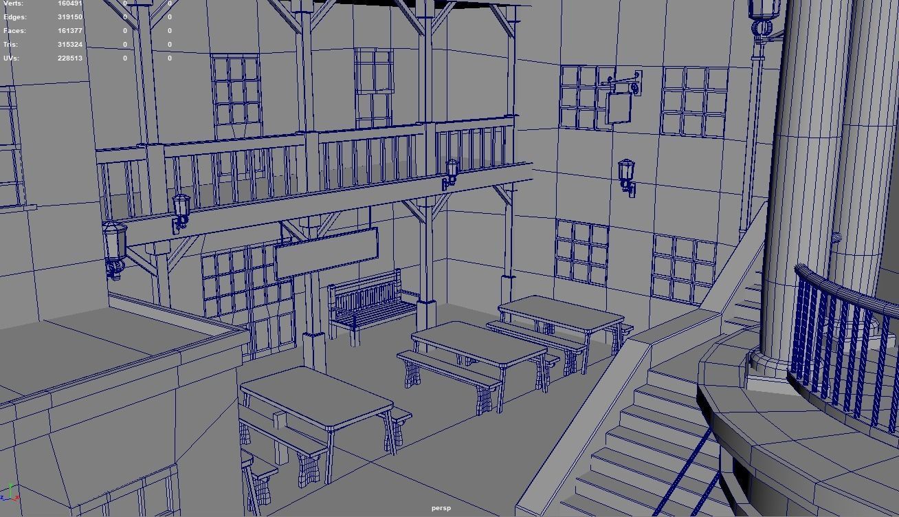 Diagon Alley Harry Potter Textured 3D model_14