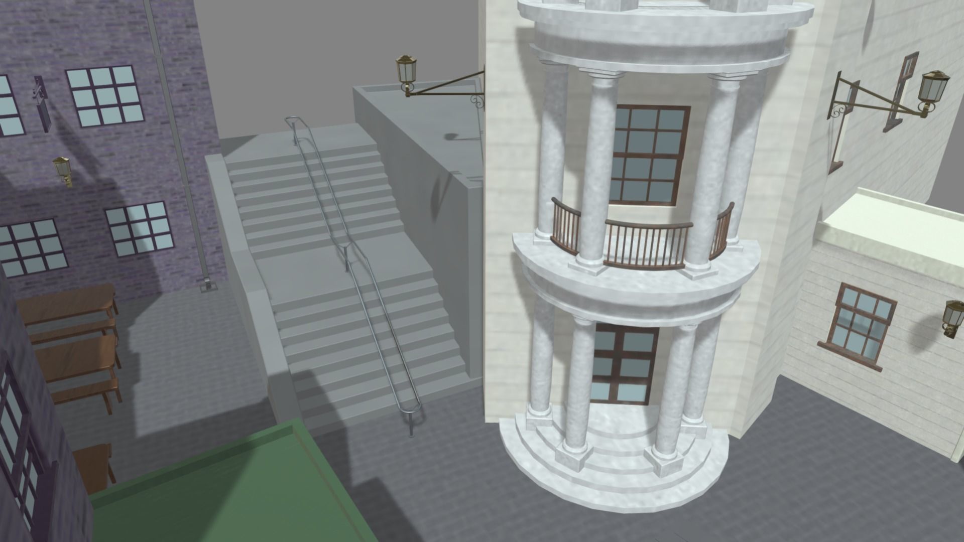 Diagon Alley Harry Potter Textured 3D model_1