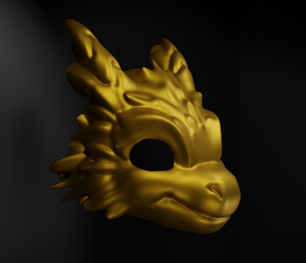 Cute Dragon Cosplay Face Mask 3D print model_14