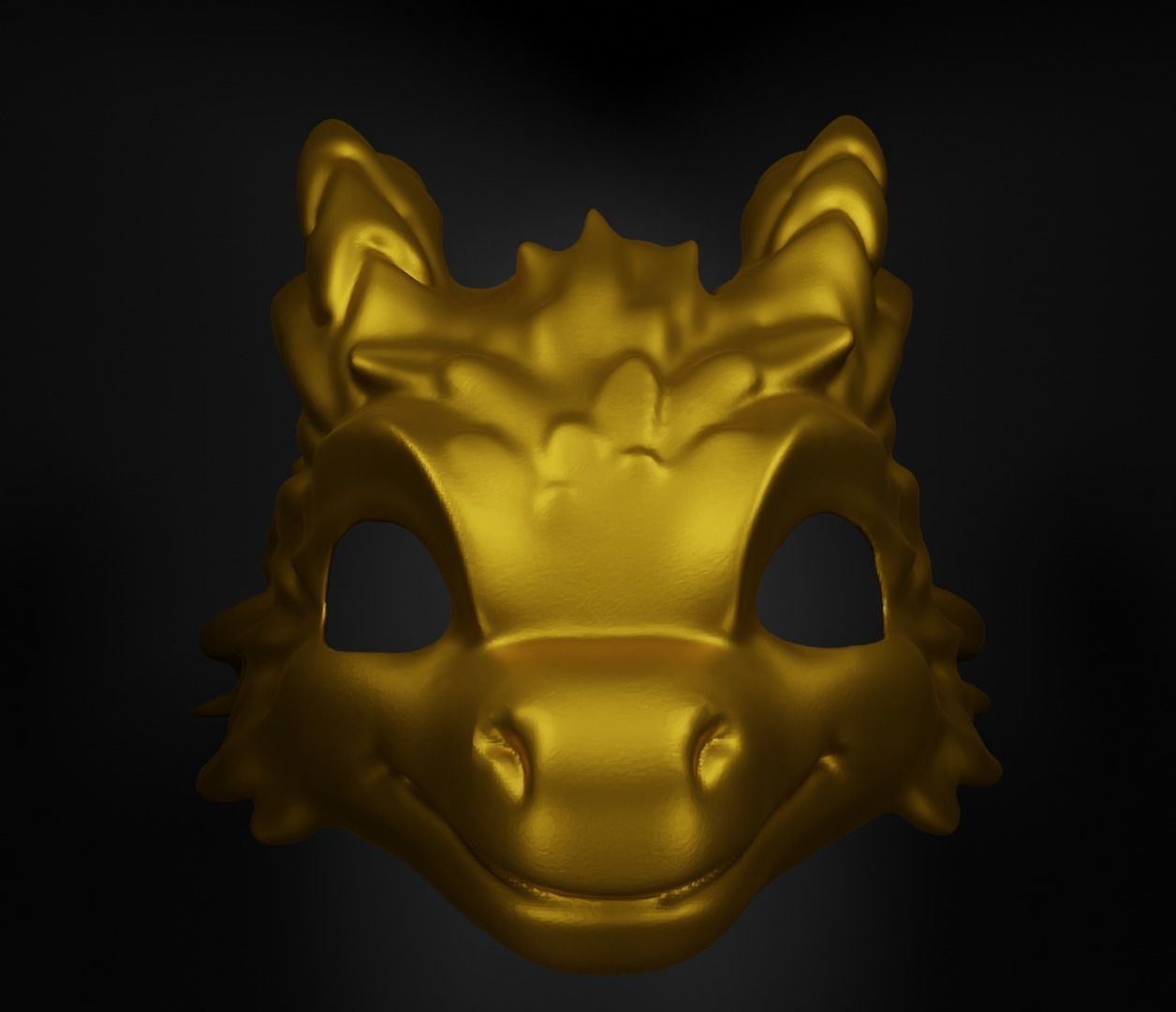 Cute Dragon Cosplay Face Mask 3D print model_2