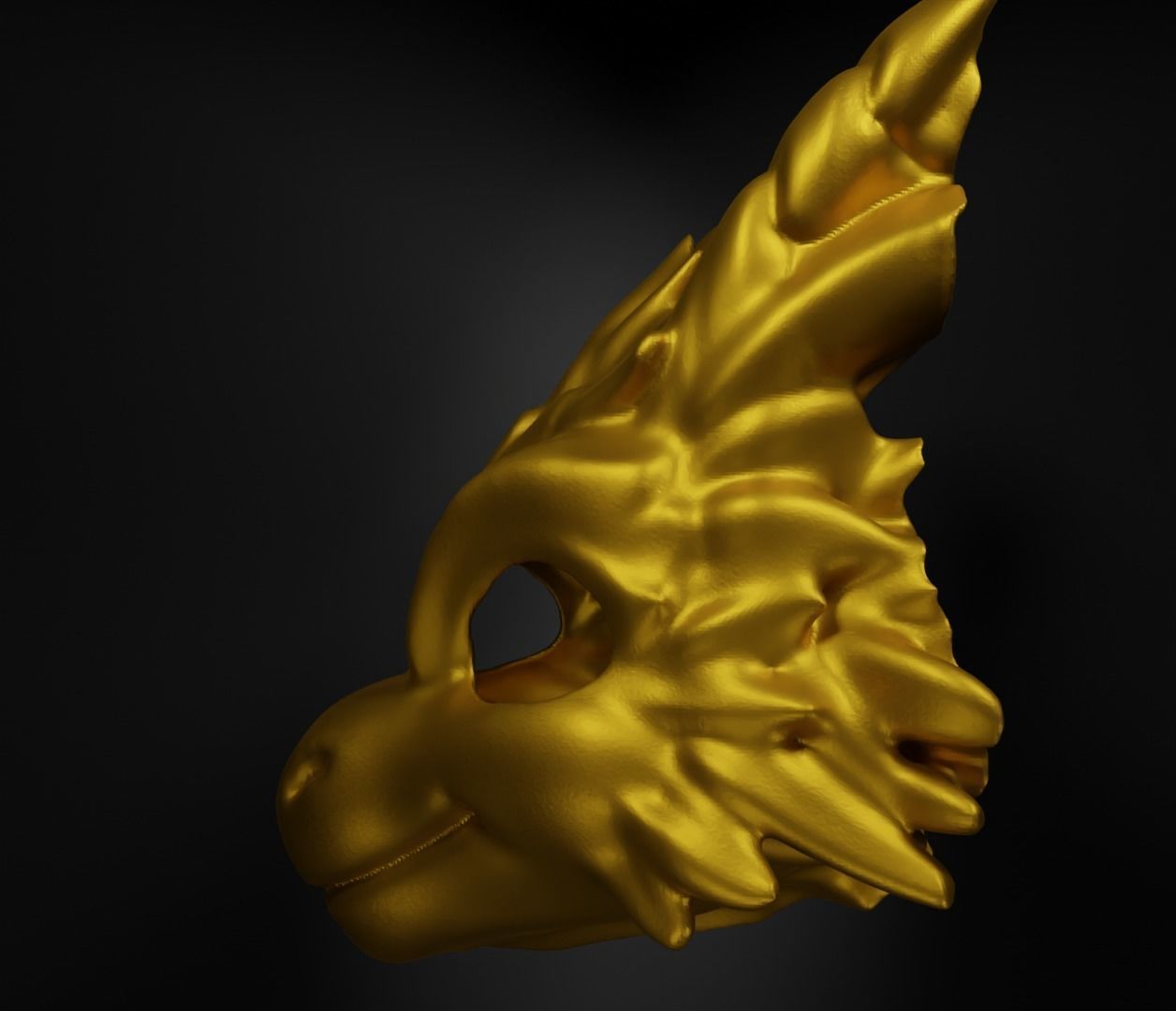 Cute Dragon Cosplay Face Mask 3D print model_10