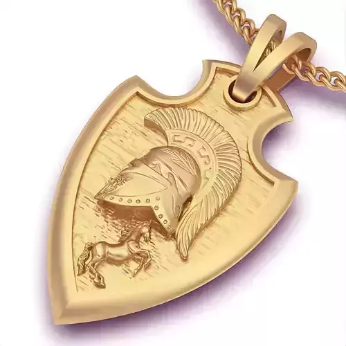 Spartacus pendant silver gold jewelry printable 3D model
