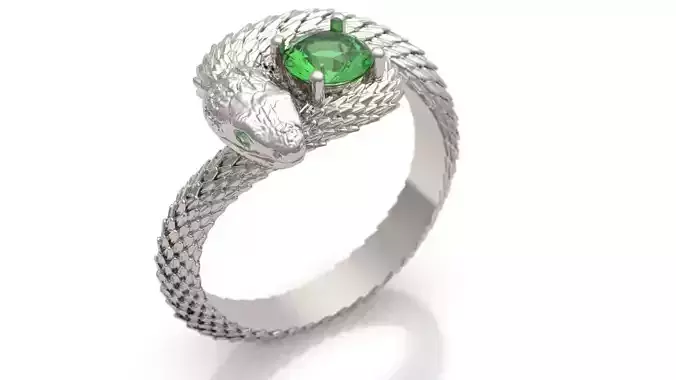 Ring Snake gemstone 3D print model
