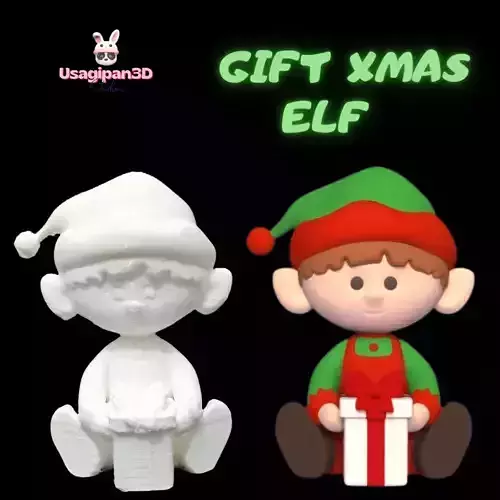Gift Xmas Elf 3D print model Gift Xmas Elf 3D print model