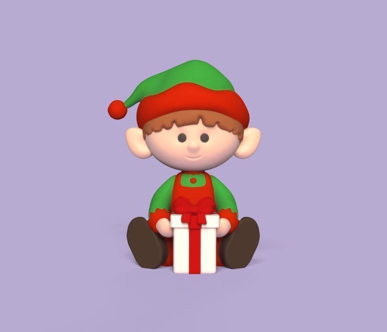 Gift Xmas Elf 3D print model_2