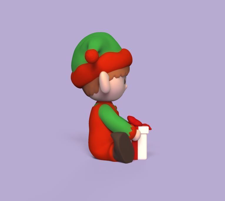 Gift Xmas Elf 3D print model_3