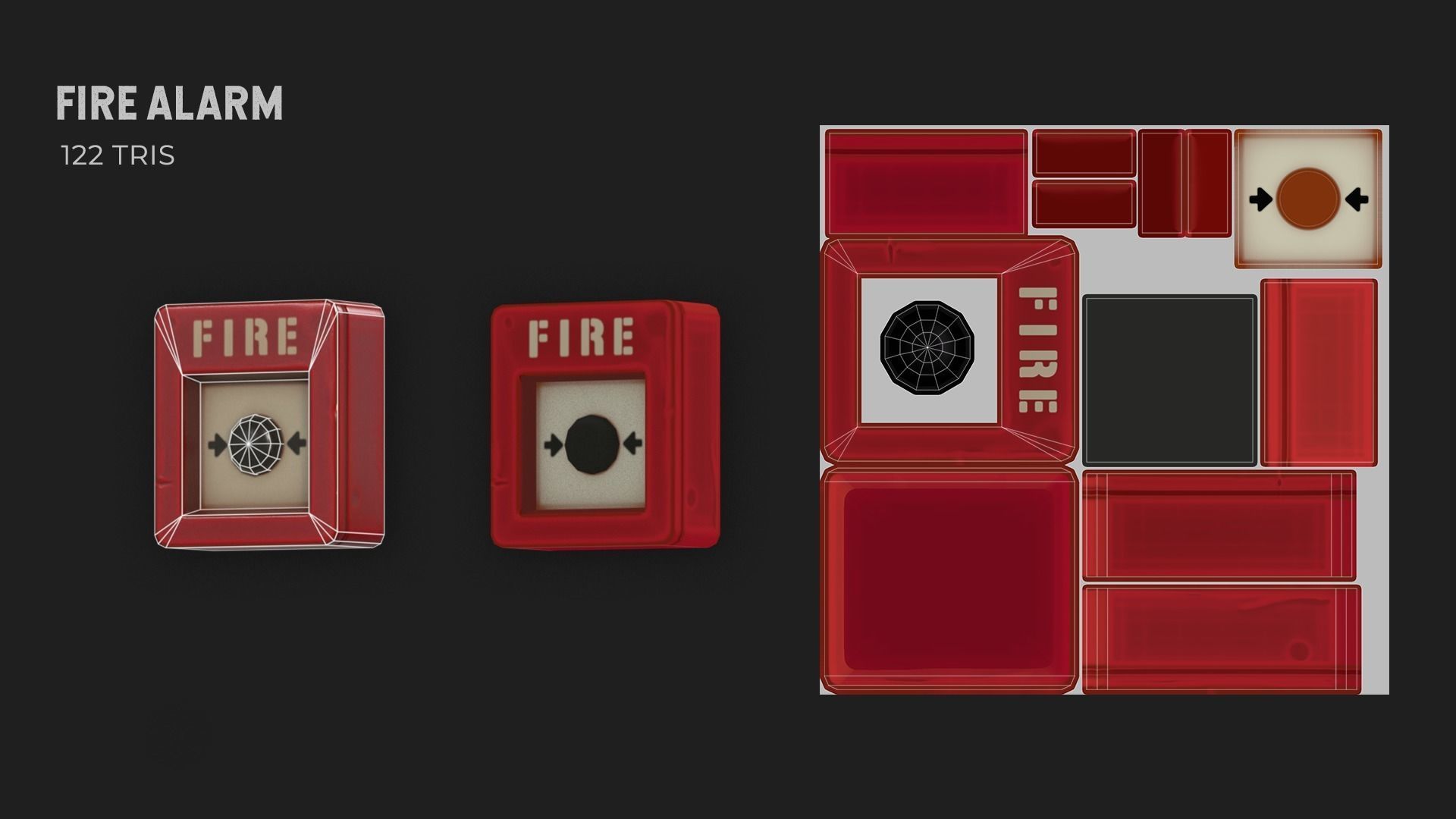 Firefighters Equipment Pack Props Set Low-poly 3D model_15