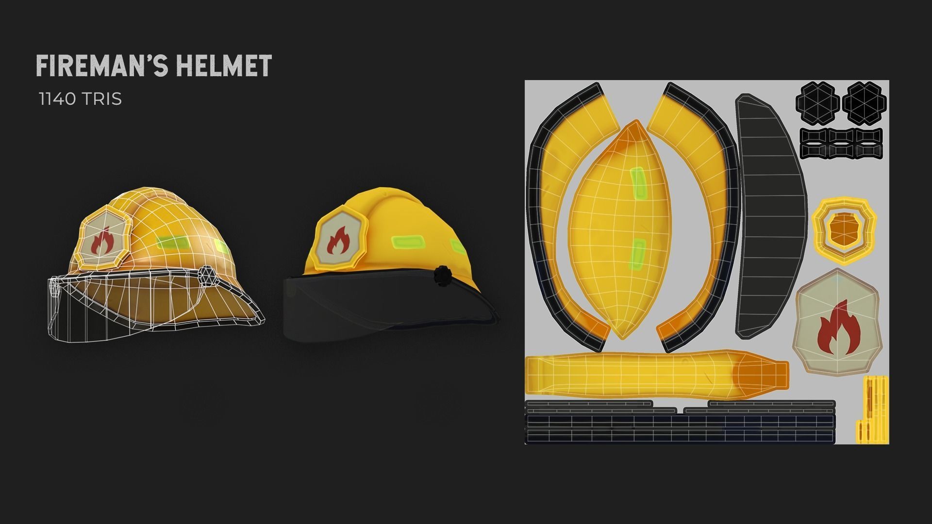 Firefighters Equipment Pack Props Set Low-poly 3D model_12