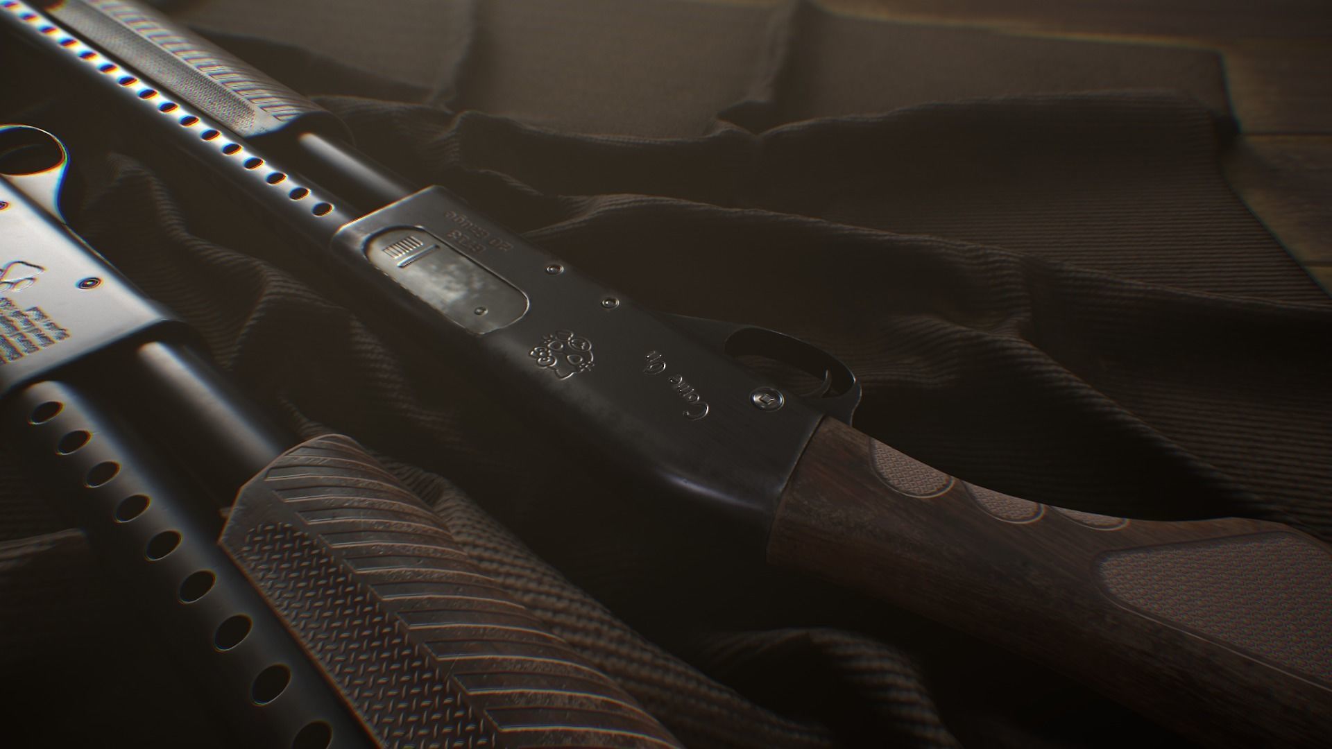 Sawed-Off Shotgun Low-poly 3D model_7