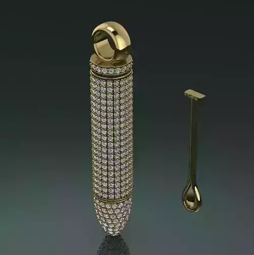 Bullet pendant with spoon N011479