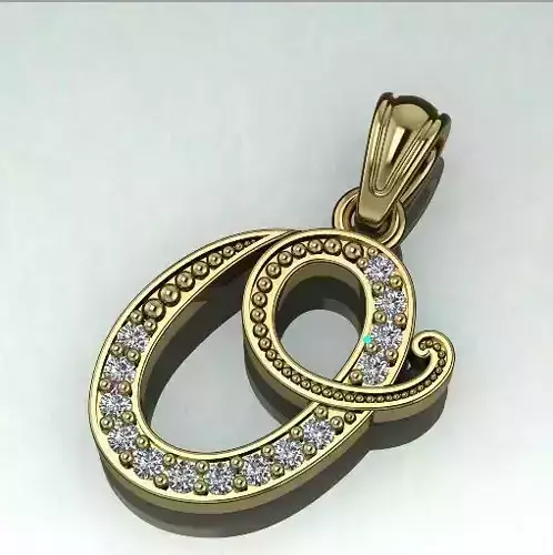 Pendant letter O N011470