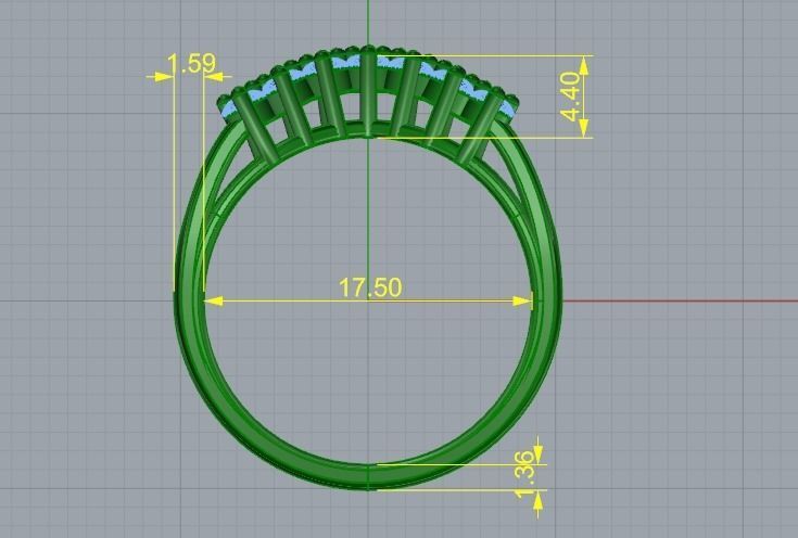 Arrow ring N011469 3D print model_6