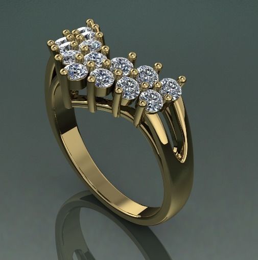 Arrow ring N011469 3D print model_1