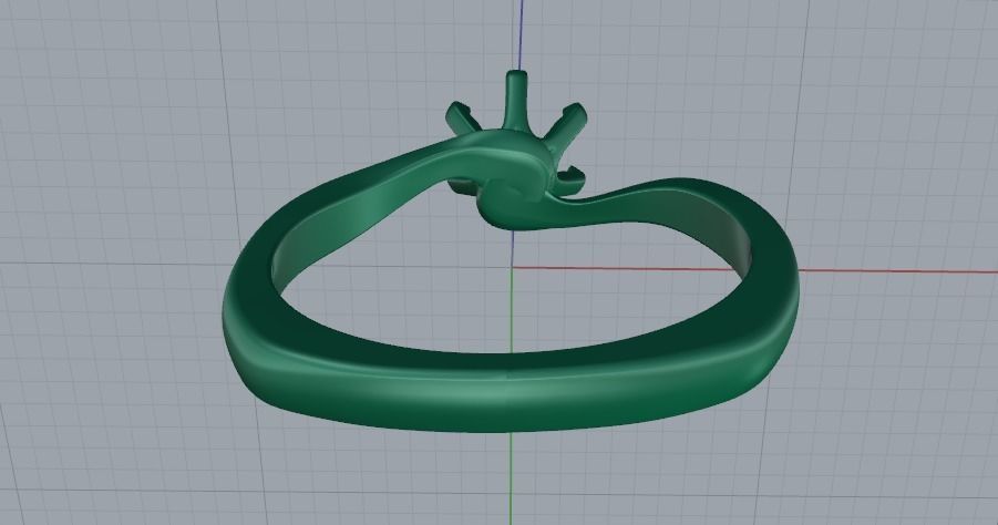 Soliter ring N011459 3D print model_4