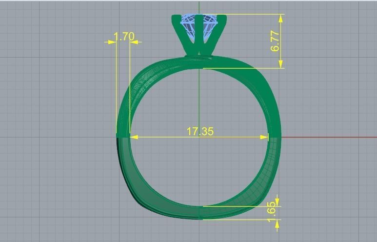 Soliter ring N011459 3D print model_5