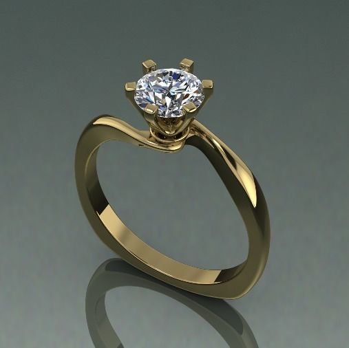 Soliter ring N011459 3D print model_1