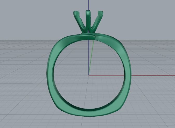 Soliter ring N011459 3D print model_3