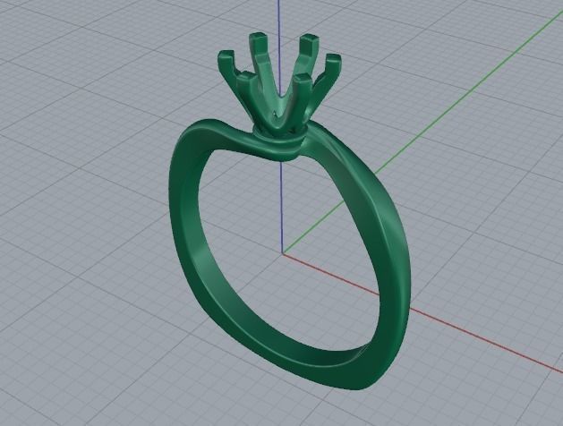 Soliter ring N011459 3D print model_2