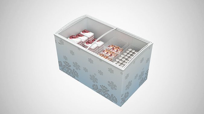 Freezer Refrigerator 3D model 5