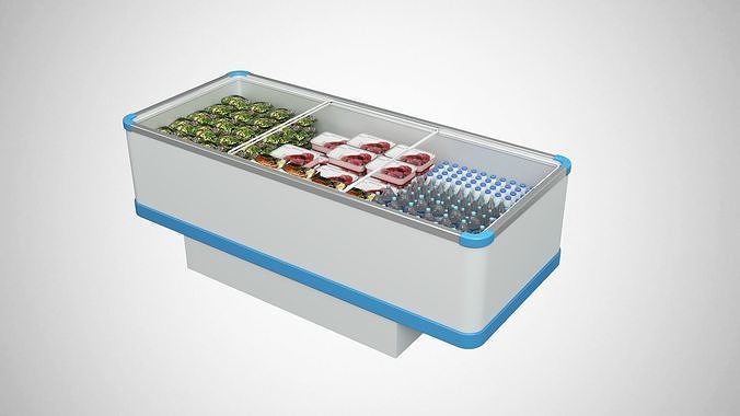 Freezer Refrigerator 3D model 6