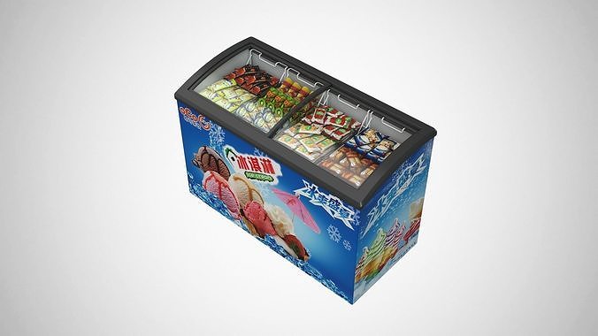 Freezer Refrigerator 3D model 7