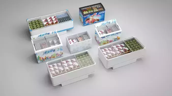 Freezer Refrigerator 3D model