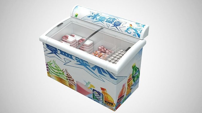 Freezer Refrigerator 3D model 4