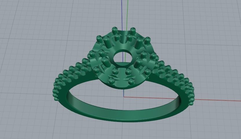 Ring N011449 3D print model_2